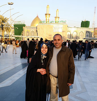 Marsin Alshamary with her father, Rahim Alshamary