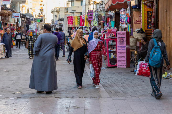 Pedestrians in Egypt