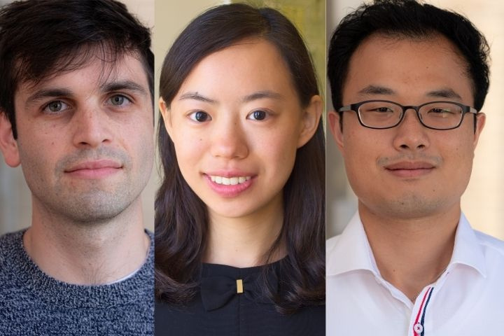 PhD students Nicholas Blanchette, Wen Deng and Raymond Wang