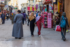 Pedestrians in Egypt