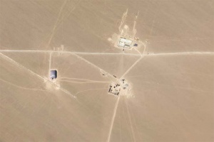 satellite image of one building in the middle of nowhere